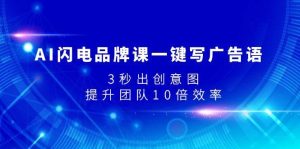 AI闪电品牌课一键写广告语,3秒出创意图,提升团队10倍效率-逍遥游