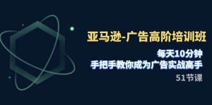 亚马逊-广告高阶培训班，每天10分钟，手把手教你成为广告实战高手（51节）-逍遥游