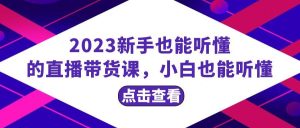 2023新手也能听懂的直播带货课，小白也能听懂，20节完整-逍遥游