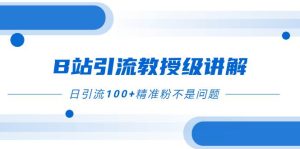 B站引流教授级讲解，细节满满，日引流100+精准粉不是问题-逍遥游