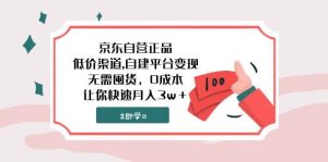 京东自营正品,低价渠道,自建平台变现，无需囤货，0成本，让你快速月入3w＋-逍遥游