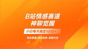 蓝海项目，B站情感赛道——教聊天技巧，小白都能一天搞定1000+-逍遥游