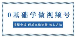 0基础学做视频号:揭秘全域 低成本做流量 核心方法 快速出爆款 轻松变现-逍遥游