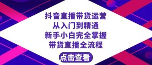 抖音直播带货 运营从入门到精通，新手完全掌握带货直播全流程（23节）-逍遥游