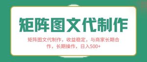 矩阵图文代制作,收益稳定,与商家长期合作,长期操作,日入500+-逍遥游