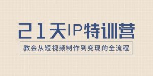 21天IP特训营,教会从短视频制作到变现的全流程-逍遥游
