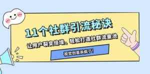 11个社群引流秘诀,让用户裂变倍增,轻松打造社群流量池-逍遥游