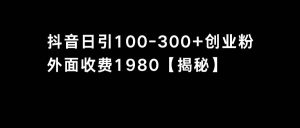 抖音引流创业粉单日100-300创业粉-逍遥游