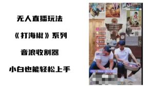 打海椒无人直播整蛊项目，小白轻松上手撸音浪收割器（教程+工具+素材）-逍遥游