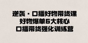 逆袭·口播好物带货课,好物爆单6大核心,口播带货强化训练营-逍遥游
