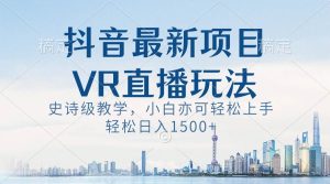抖音最新VR直播玩法，史诗级教学，小白也可轻松上手，轻松日入1500+-逍遥游
