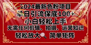 2024最新换脸项目，小白轻松上手，单号单月变现3W＋，可批量矩阵操作放大-逍遥游