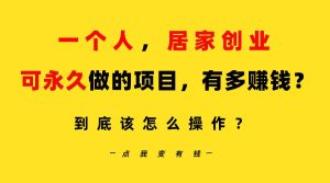 一个人,居家创业:B站每天10分钟,单账号日引创业粉100+,月稳定变现5W…-逍遥游