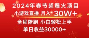 龙年2024过年期间,最爆火的项目 抓住机会 普通小白如何逆袭一个月收益30W+-逍遥游