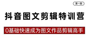 抖音图文剪辑特训营第一期,0基础快速成为图文作品剪辑高手(23节课)-逍遥游