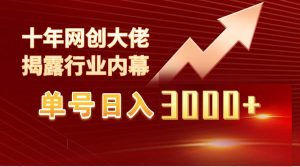 单号日入3000+，工作室内部无脑美女视频玩法，100%过原创-逍遥游