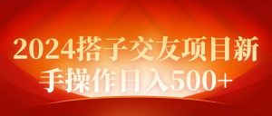 2024同城交友项目新手操作日入500+-逍遥游
