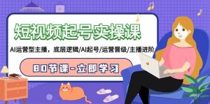 短视频起号实操课，AI运营型主播，底层逻辑/AI起号/运营晋级/主播进阶/80节-逍遥游