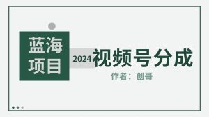 【蓝海项目】2024年视频号分成计划，快速开分成，日爆单8000+，附玩法教程-逍遥游