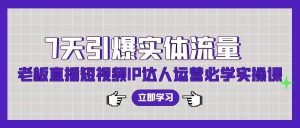 7天引爆实体流量，老板直播短视频IP达人运营必学实操课（56节高清无水印）-逍遥游