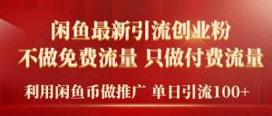 2024年闲鱼币推广引流创业粉，不做免费流量，只做付费流量，单日引流100+-逍遥游