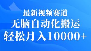 最新视频赛道 无脑自动化搬运 轻松月入10000+-逍遥游