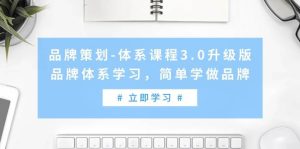 品牌策划-体系课程3.0升级版,品牌体系学习,简单学做品牌(高清无水印)-逍遥游