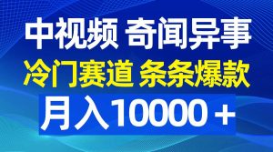 中视频奇闻异事，冷门赛道条条爆款，月入10000＋-逍遥游