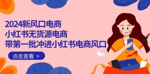 2024新风口电商，小红书无货源电商，带第一批冲进小红书电商风口（18节）-逍遥游