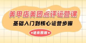 美甲店-美团点评运营课,基础入门到核心运营步骤(14节课)-逍遥游