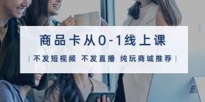 商品卡从0-1线上课（不发短视频 不发直播 纯玩商城推荐）32节课-逍遥游