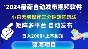 2024最新视频矩阵玩法，小白无脑操作，轻松操作，3分钟一个视频，日入2k+-逍遥游