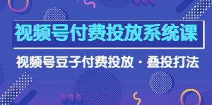 视频号付费投放系统课，视频号豆子付费投放·叠投打法（高清视频课）-逍遥游
