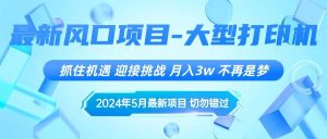 2024年5月最新风口项目，抓住机遇，迎接挑战，月入3w+，不再是梦-逍遥游