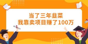 当了三年韭菜我靠卖项目赚了100万-逍遥游