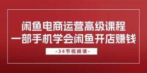 闲鱼电商运营高级课程,一部手机学会闲鱼开店赚钱(34节课)-逍遥游