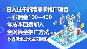 秒返佣金日入过千的流量卡代理项目，平均推出去一张流量卡佣金150-逍遥游