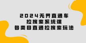 2024无界直通车·拉搜索系统课：各类目直通车 拉搜索玩法！-逍遥游