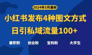 最新小红书发布这四种图文，日引私域流量100+不成问题，-逍遥游