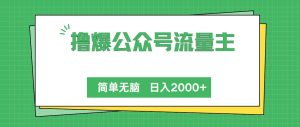撸爆公众号流量主，简单无脑，单日变现2000+-逍遥游