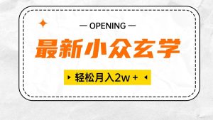 最新小众玄学项目,保底月入2W+ 无门槛高利润,小白也能轻松掌握-逍遥游