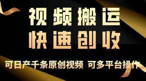 一步一步教你赚大钱!仅视频搬运,月入3万+,轻松上手,打通思维,处处…-逍遥游