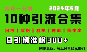 0投入，每天搞300+“同城、宝妈、减重、创业、大学生”等10大流量！-逍遥游