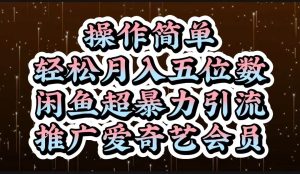 操作简单，轻松月入5位数，闲鱼超暴力引流推广爱奇艺会员-逍遥游