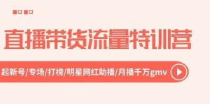直播带货流量特训营,起新号-专场-打榜-明星网红助播 月播千万gmv(52节)-逍遥游