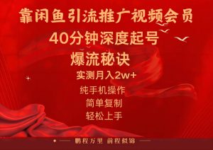 闲鱼暴力引流推广视频会员，能做到日入2W+，操作简单-逍遥游