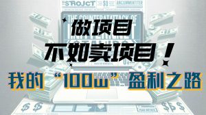 为什么做项目不如卖项目?我的100W+盈利之路-逍遥游