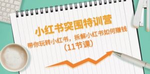 小红书突围特训营,带你玩转小红书,拆解小红书如何赚钱(11节课)-逍遥游
