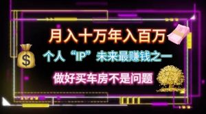个人“IP”月入十万 年入百万,逆风翻盘秘籍!-逍遥游