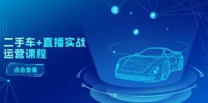 二手车+直播实战运营课程：直播推荐/短视频推荐/千川投放/直播全流程-逍遥游